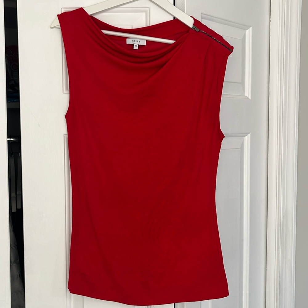 Reiss sleeveless asymmetrical shirt